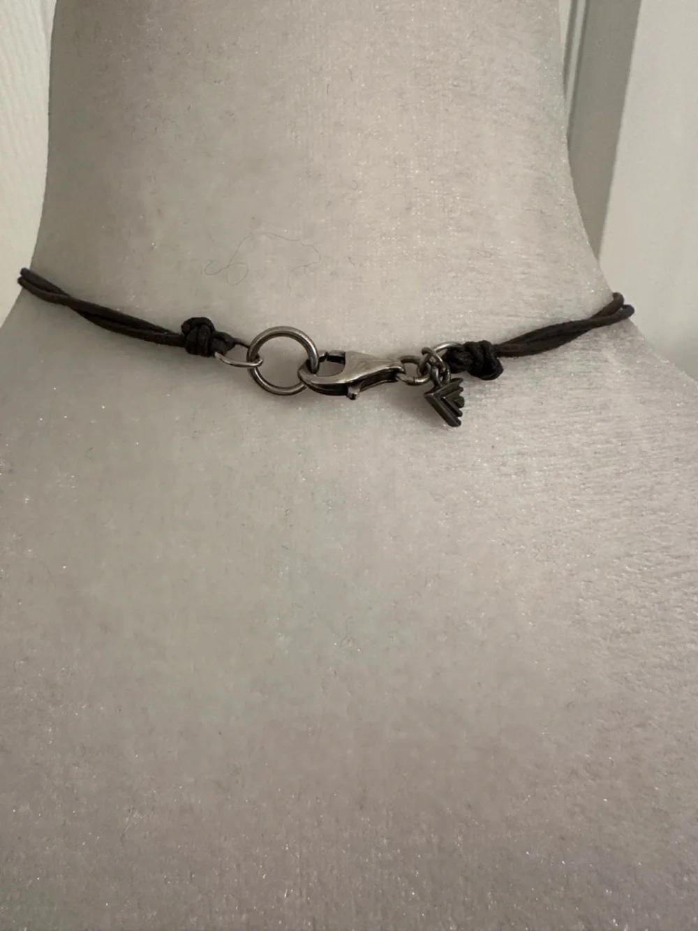 Silpada Leather Cord Pendant Necklace with Brown and Cream Charms - Picture 4 of 8